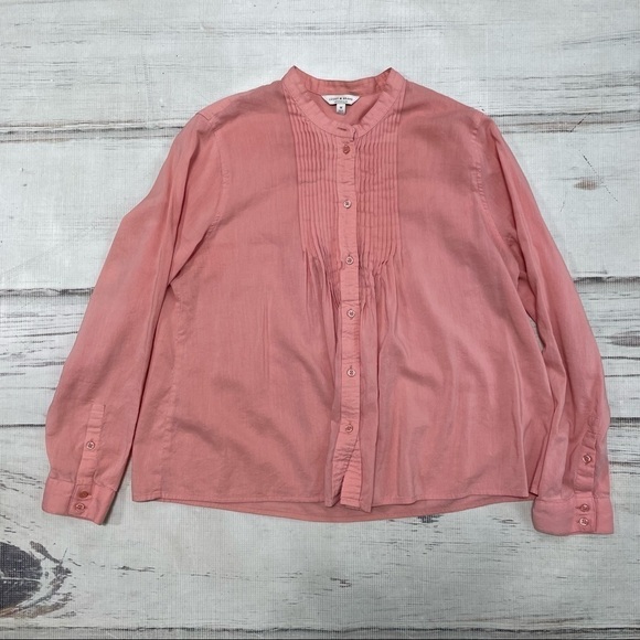 Lucky Brand Top Blouse Shirt Boho Peasant Pink Shirt Size Medium - Picture 6 of 10